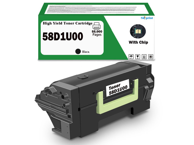 58D1U00 Black Ultra High Yield Toner Cartridge 58D1U00 58D1U0E Campatible with Lexmark 58D1U00 58D1U0E Black Toner Work for Lexmark MS823 MS725...