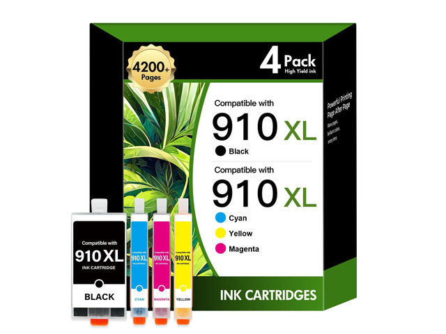 910XL 910 8020 Ink Cartridges Combo Pack Replacement for HP Printer 910 XL 910XL/910 Black and Color Multipack for OfficeJet Pro 8020 8015 8035...