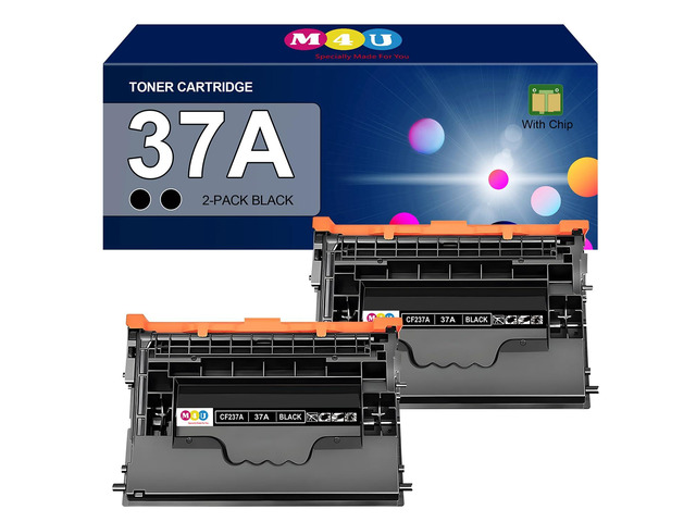37A Toner Cartridges 2 Pack Black CF237A(with Chip) Compatible for 37A Toner Cartridges Work for Enterprise M607n M608dn M609 M608n M607dn MFP M632...