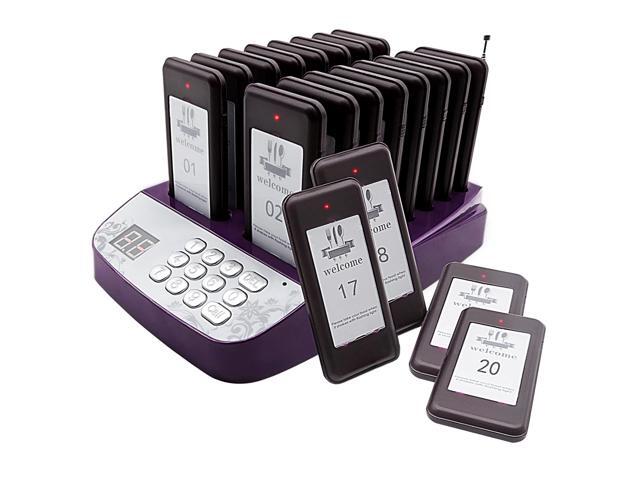 Restaurants Pager 20 Coast Buzzers Beep Distancing Keeping Lineup Waiting Signal Calling Customer Service for Restaurant Hotels Food Truck Cafe...