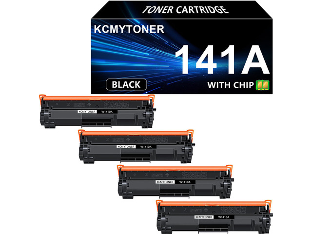 W1410a Compatible for HP 141A Toner Cartridge Black for LaserJet Pro M110w MFP M140w M139w(4 Pack)