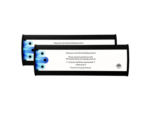 Curved Office Business Door Sign Holder Aluminum Wall Mount Name Plate Holder, cubicle sign holder, sturdy and beautiful 8.00' W X 2.80' H...