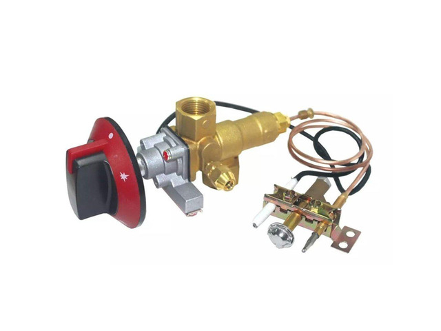 100000BTU LPG/NG Gas Oven Stove Inlet Valve Pilot Burner with 0.9 Meters M10x1 Thermocouple and Ignition Wire Including Knob Whole Sets