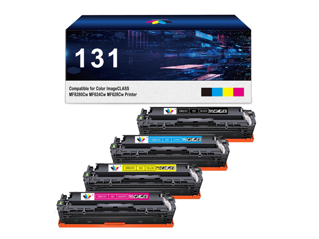 131 Toner Cartridge Replacement for Canon 131 mf8280cw Toner for Color ImageCLASS MF8280Cw MF624Cw MF628Cw Printer (Black, Cyan, Magenta,...