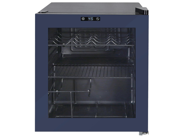 Beverage Cooler Refrigerator 15 Wine Bottle/60 Can Capacity, Glass Door, 17-Inch Wide Freestanding, Adjustable Thermostat Control, 1.6-Cu. Ft, Slate...
