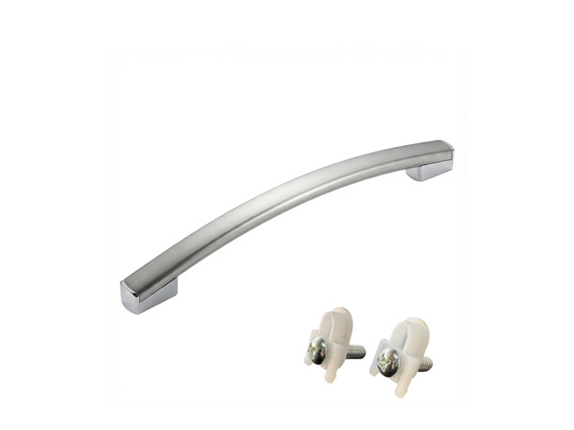 WR12X34310 Stainless Steel Freezer Door Handle with 2 pcs WR01X25070 Door Handle Fasteners Compatible with GE Etc Appliances Refrigerator,Replaces...