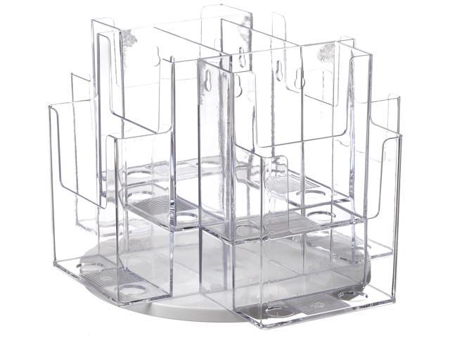 252805 8-Pocket Tri-Fold Brochure Counter Display Revolves on a 9' Base