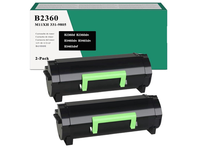 B2360 2360dn B2360dn Toner Cartridge High Yield for Dell b3460dn Toner Replacement for Dell 2360dn Toner Cartridge M11XH 331-9805
