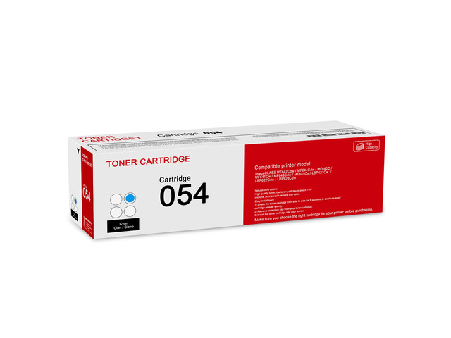 1 Pack 054 3023C001 Cyan Toner Cartridge: Compatible CRG-054 Replacement for Canon imageCLASS MF642Cdw MF644Cdw MF640C MF641Cw MF643Cdw MF645Cx...
