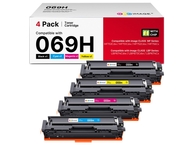 069H Toner Toner Cartridge Set MF753Cdw Compatible with Canon 069H 069 Toner Cartridge Set Canon Cartridge 069 High Yield for Canon Color...