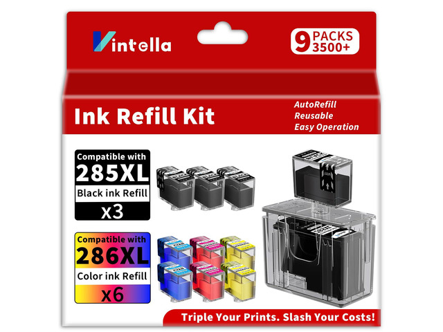 285XL 286XL Ink Refill Kit for Canon 285 and 286 Ink Cartridges Combo Pack Compatible for Canon PIXMA TS7720 TS7722 TR7820 (6BK/2C/2M/2Y, Ink...
