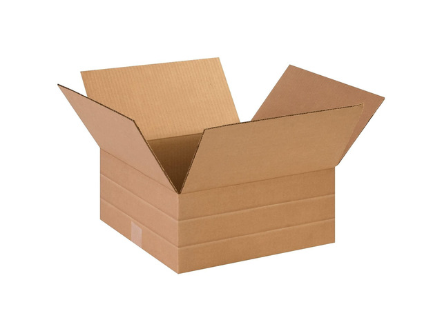 MD14146 Multi-Depth Corrugated Cardboard Box 14' L x 14' W x 6' H, Kraft, for Shipping, Packing and Moving (Pack of 25)