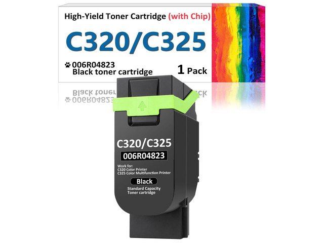 C320 C325 Toner Cartridge (with Chip) for Xerox Printer,006R04823 Replacement C325 C320 Ink Cartridge,Compatible with Xerox C320 C325 Color...