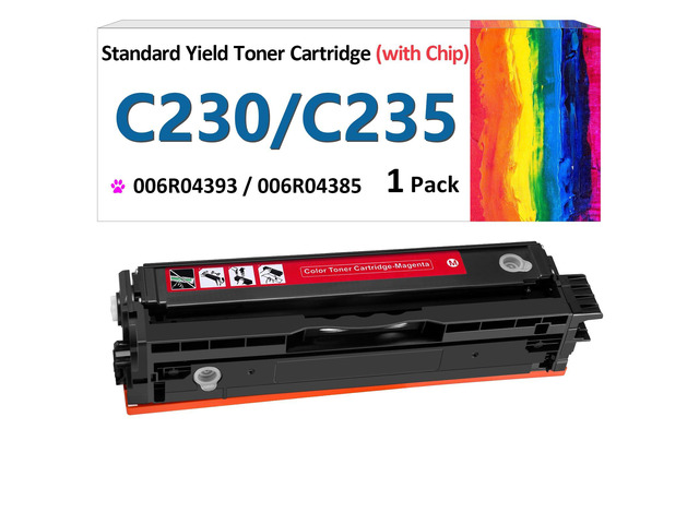 for Xerox C235 C230 Magenta Toner Cartridge (with Chip),Replacement 006R04393 High-Yield Cartridge Compatible with Xerox C230DNI/C235DNI Color...