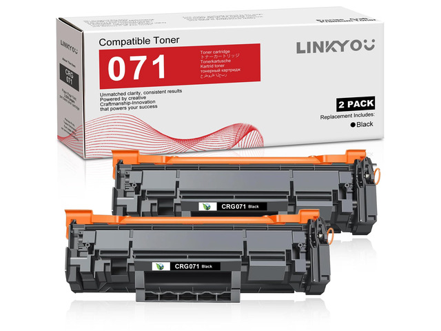 071 Toner Cartridge: 2 Pack 071 High Yield Replacement for Canon 071 Black Toner Cartridge CRG071 for ImageCLASS LBP122dw LBP122 LBP120 MF270...