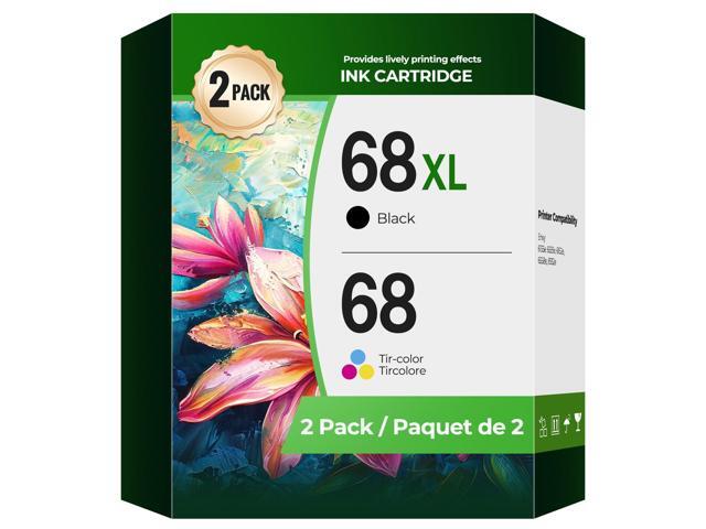 68 68XL Ink Cartridges Envy 6155e Envy 6555e ink Compatible with hp 68 68e 68XL hp68 Ink Cartridges 68 e 68 xl 68 Black Color Combo Pack Compatible...
