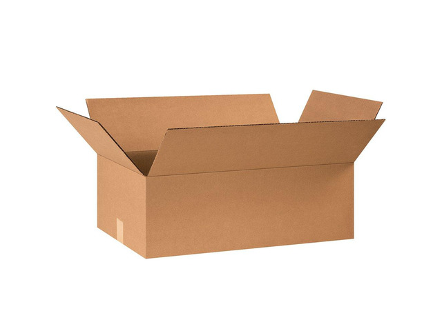24148 Flat Corrugated Cardboard Box 24' L x 14' W x 8' H, Kraft, For Shipping, Packing and Moving (Pack of 20)