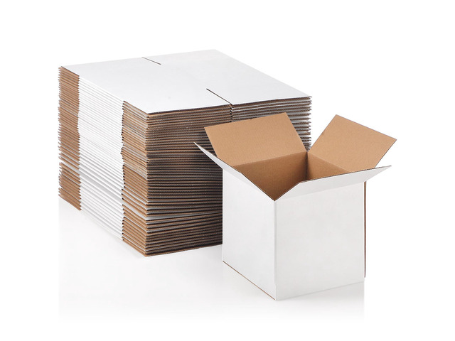 200 Pcs Small Shipping Boxes 6x6x6'' Corrugated Cardboard Box Heavy Duty Small Shipping Boxes for Packaging Moving Small Business Storage,...