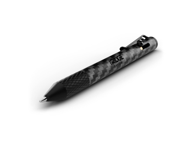 Ridge Bolt Action Pen - CNC Machined Everyday Carry Pen, Knurled Grip, Pressurized Refill, Manganese Spring Steel Clip, Compact Pocket EDC Pen with...