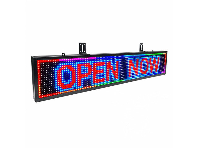 Programmable Scrolling LED Signs WIFI Control for Businesse, P10 Outdoor Sign Custom Message Board Digita Display Advertising Screen, RGB Full...