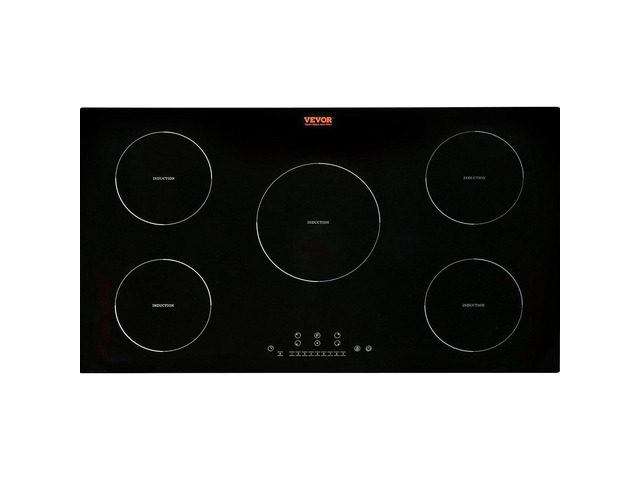 Electric Cooktop, 5 Burners, 36'' Induction Stove Top, Built-in Magnetic Cooktop 9200W, 9 Heating Level Multifunctional Burner, LED Touch Screen...