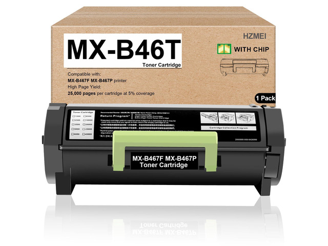 MXB46T MX-B46T Black Toner Cartridge Compatible for Sharp MX-B467F Printer High Yield MXB46T Toner with Chip Replacement for Sharp MX-B467P...