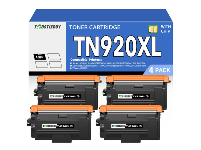 TN920XL High Yield Toner Cartridge Replacement for Brother TN920 TN920XL 920XL HL-L6210DW MFC-L5915DW MFC-L5710DW HL-L5210DW HL-L6310DW MFC-L6810DW...