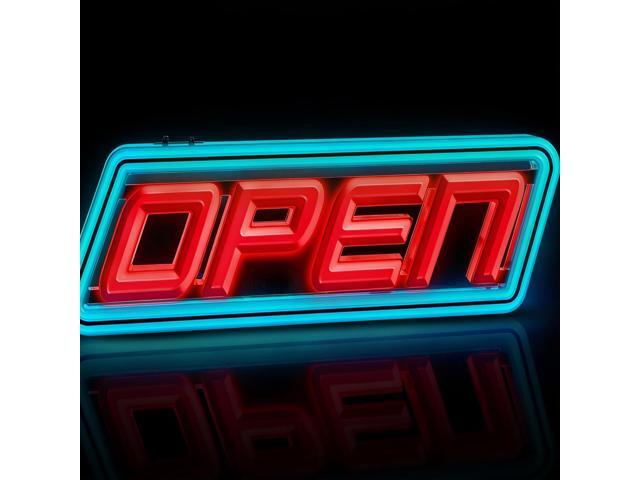 Ultra-Bright LED Open Sign for Business Daylight-Visible, Programmable Flash/Scroll & Neon Modes, 100,000-Hour LEDs 5' x 15', Multi Color