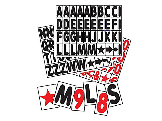 Sidewalk Sign Replacement Letter Set for White Signs, 4 Inch Letters Fit 24x36 Inch Sign Faces