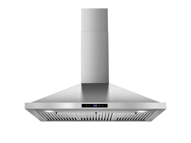 Range Hood 36 inch Wall Mount Kitchen Hood 700 CFM with Ducted/Ductless Convertible Duct, Touch Control, Permanent Filters, Stainless Steel, 3...