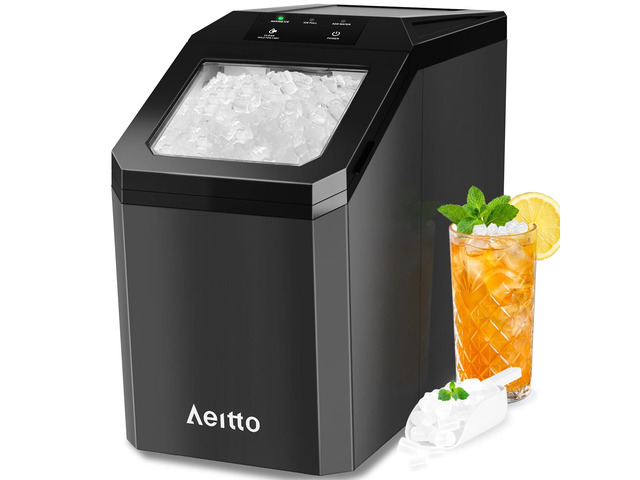 Nugget Ice Maker Countertop, 55lbs/Day, Rapid Ice Release in 5 Mins, Large Capacity Chewable Ice Maker, Self-Cleaning with Stainless Steel Housing...
