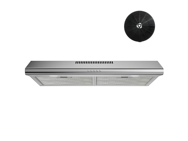 30 Inch Under Cabinet Range Hood, 300 CFM Ducted/Ductless Kitchen Vent Hood Over Stove, 3-Speed Exhaust Fan with LED Light, Reusable Filter &...