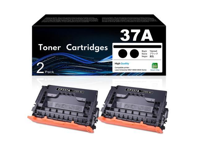 37A Toner Cartridge 2 Pack [New Chip]: Compatible Toner Cartridge Replacement for 37A CF237A Black Toner Cartridge 37X Works with Laser Enterprise...
