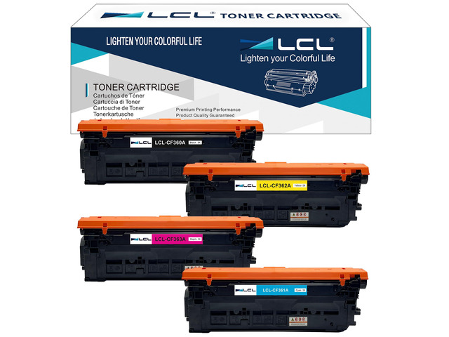 Remanufactured 508A Toner Cartridges Replacement for HP CF360A CF361A CF362A CF363A for HP M553 M577 Color LaserJet Enterprise M552dn M553dn M553n...
