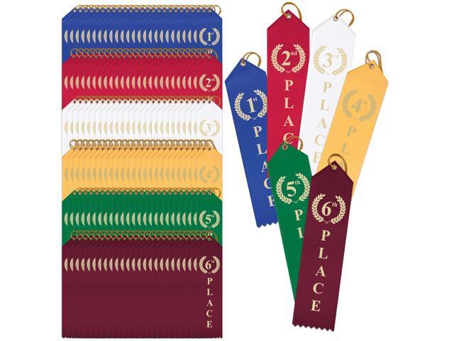 Hodges Badge - 150 Pack - 1st 2nd 3rd 4th 5th and 6th Award Ribbons - 25 Each - Made in USA