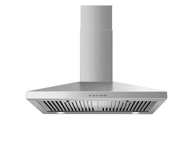 Range Hood 30 inch,Stainless Steel Wall Mount Range Hood 30 inch,Chimney-Style Stove Vent with Ducted/Ductless Convertible,Kitchen Hood with LED...