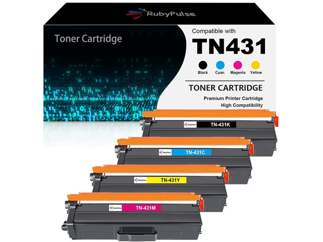 TN431 TN-431 4-Pack Toner Cartridge, Compatible for MFC-L8900CDW MFC-L8610CDW HL-L8360CDW HL-8360LCDWT HL-L8260CDW,Replacement for TN431...