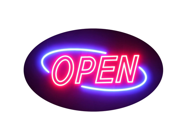 LED Open Sign for Business with Ultra-Bright Neon Look, 32 in Long-Lasting & Durable Signage with 750 ft Visibility - 12 Eye-Catching Animations,...