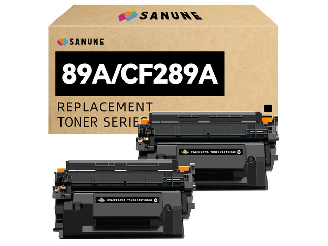 89A Black Toner Cartridge 2 Pack Replacement for HP 89A CF289A 89X CF289X (with Chip) for Enterprise M507 M507n M507dn M507x MFP M528dn M528f M528c...