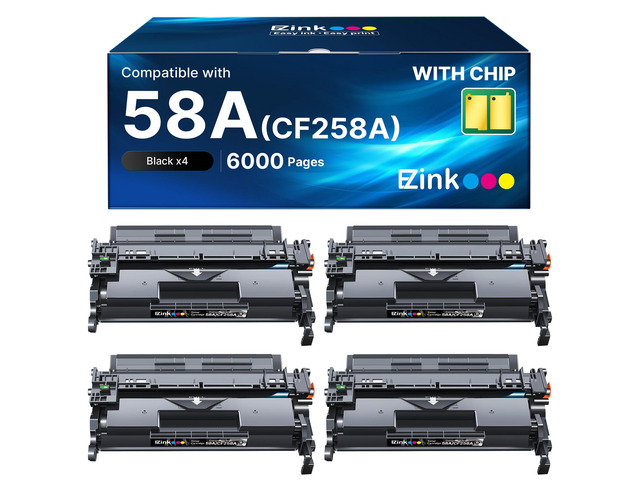 58A CF258A Toner Cartridge Compatible for MFP M428fdw (4 Black, with Chip) Compatible for HP 58X CF258X toner Work with LaserJet Pro MFP M428fdw...