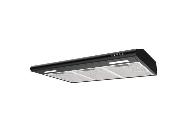 AWB75918B Black Range Hood 30 inch Under Cabinet with Anti-Fingerprint Design, Slim Vent Hood with Push Button Control, Ducted and Ductless...