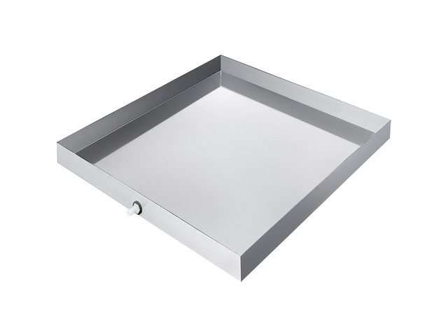 32 x 30 x 2.5 Inch Washing Machine Pan 18 GA Thickness Galvanized Steel Heavy Duty Compact Washer Drip Tray with Drain Hole & Hose Adapter