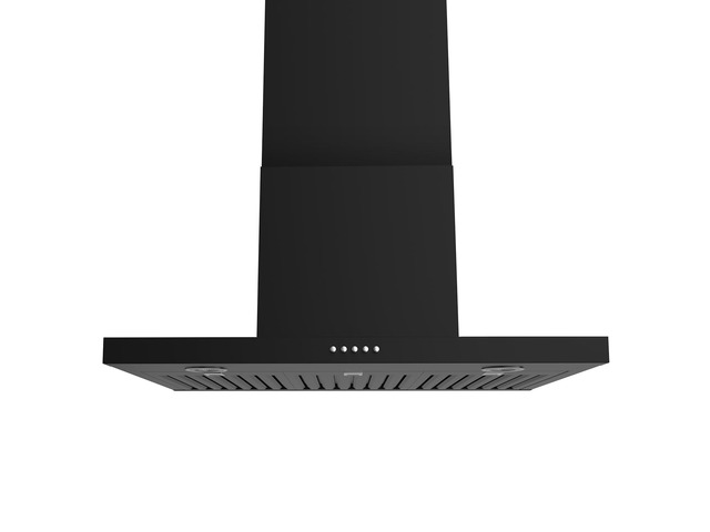 30' Range Hood - 650 CFM Wall Mount Kitchen Exhaust with 3 Speed Fan, LED Lights, Push Button, Ultra-thin Body, Chimney Style Stove Vent Hood &...