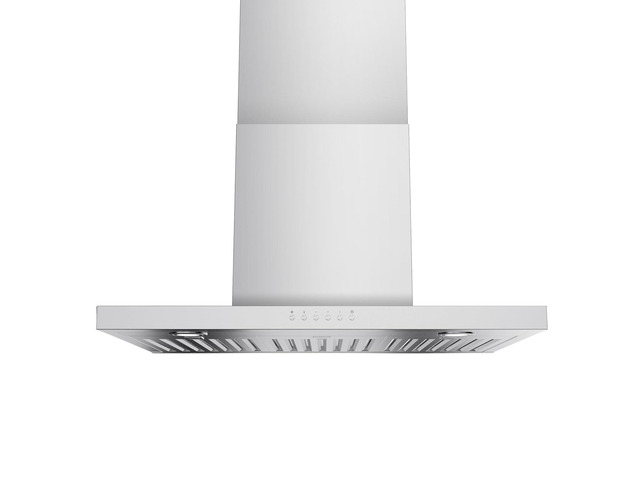 30' Range Hood - 900 CFM Stainless Steel Wall Mount Kitchen Exhaust with 4 Speed Fan, LED Lights, Push Button, Ultra-thin Body, Chimney Style Stove...