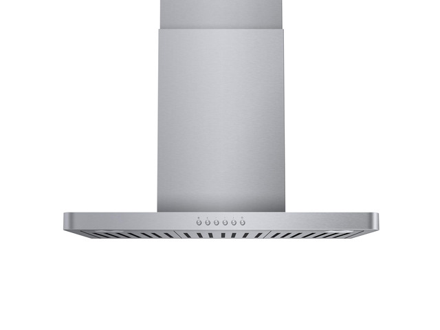 30' Range Hood - 900 CFM Stainless Steel Wall Mount Kitchen Exhaust with 4 Speed Fan, LED Lights, Push Button, Ultra-thin Body, Chimney Style Stove...