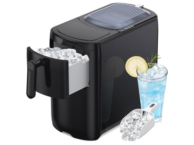 Bullet Ice Maker, 18Lbs/Day Compact Countertop Ice Makers, Removable Lid Easy to Clean, Fast 6Pcs Bullet Ice in 8 Mins, Self-Cleaning & Low Noise...