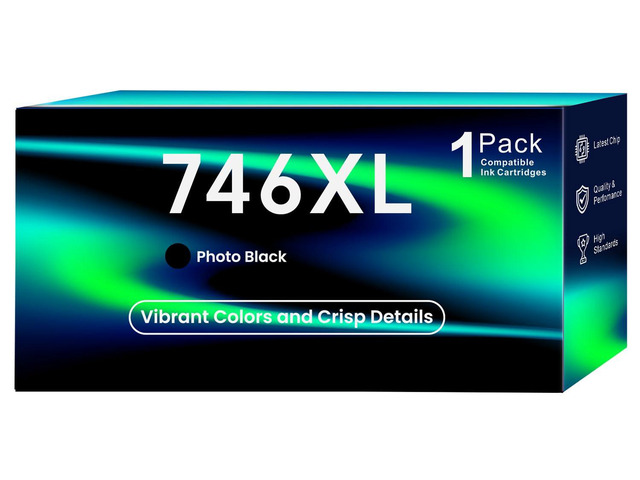 746 Ink Cartridges Compatible with HP DesignJet Z6 & Z9+ Large Format Printers 300ML (Photo Black)