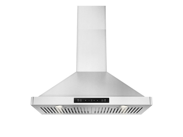 30 Inch Wall Mount Range Hood, Stainless Steel 800CFM DC Motor 6-speed convertible ducted/ductless exhaust fan with durable stainless steel...