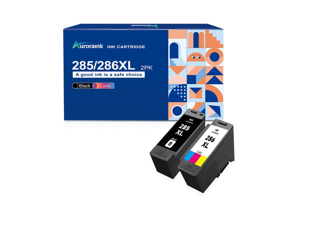 285XL 286XL Remanufactured Ink Cartridges Replacement for Canon 285 286 PG-285XL CL-286XL Ink Cartridges for Pixma TR7820, TS7720, TS7722 Inkjet...