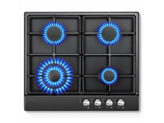 24 Inch Gas Cooktop, Built-In 4 Burner Gas Stove Top, NG/LPG Convertible Black Enamel Propane Cooktop with Thermocouple Protection for Kitchen,...
